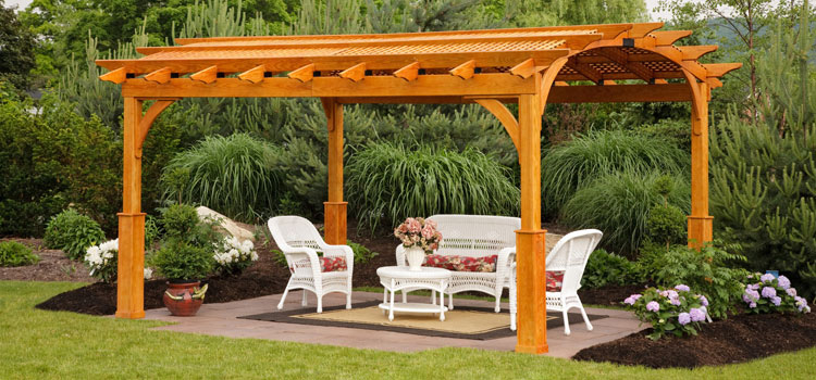 Cedar Wood Pergola Installation in Palos Verdes Estates, CA